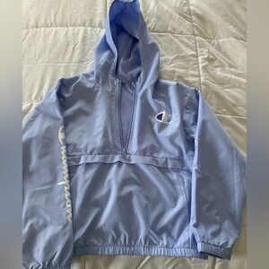 Champion Blue Half Zip Pullover Water Resistant Windbreaker